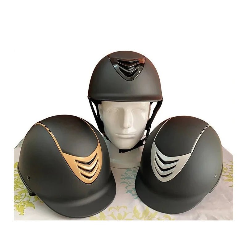 Equestrian Helmets Professional Summer Ultra Light Adult and Children Adjustable Breathable Horse Riding Helmet Riding Cap AXSSIBLZ