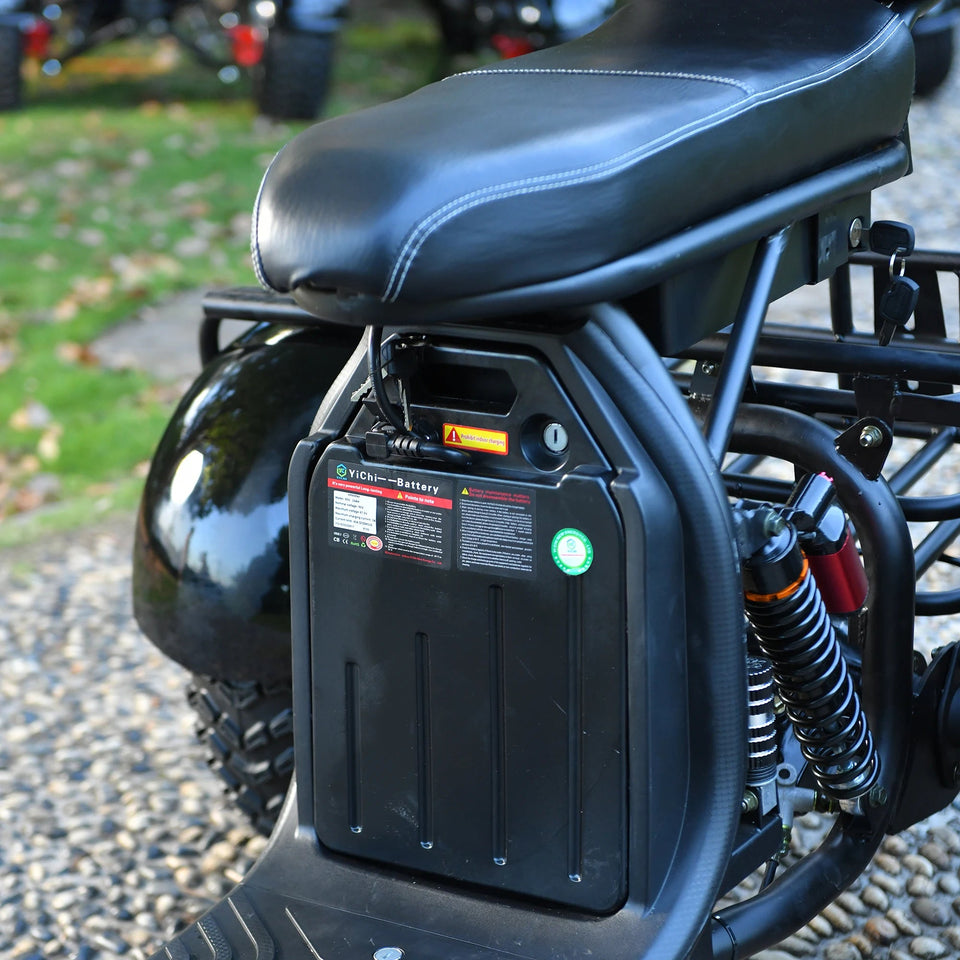 Adults 3 Wheel Electric Scooter 3000W Motor Max Speed 40KM/H Max Load 200KG 18 Inch Off Road Fat Tire Electric Motorcycle AXSSIBLZ