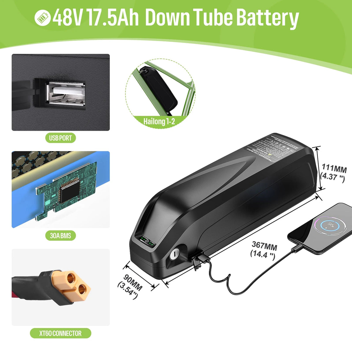 Bafang 750W BBS02B Mid-Drive Ebike Conversion Kit – High-Performance Motor & Hailong Battery (48V/52V, 17.5Ah/20Ah) AXSSIBLZ
