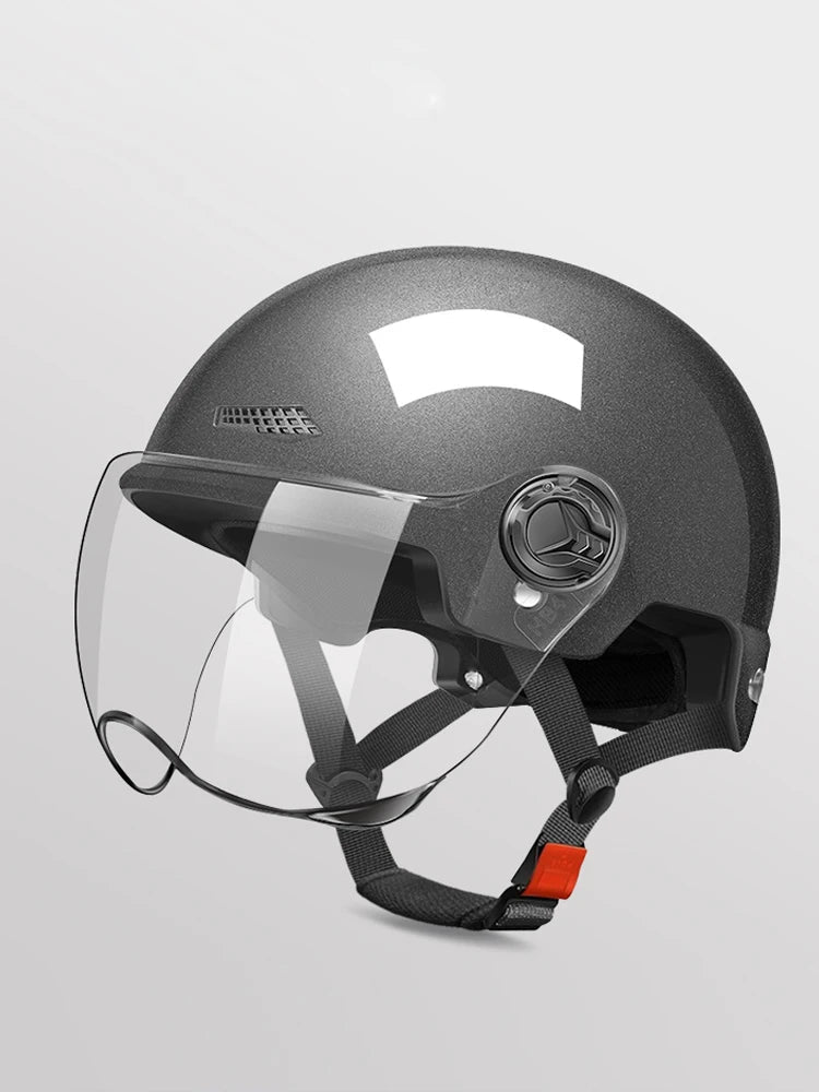 Helmet For Electric Motorcycle Man Woman Helmet Sun Protection Anti-UV Lightweight Half Helmet 4 Layers Of Protection Moto Casco AXSSIBLZ