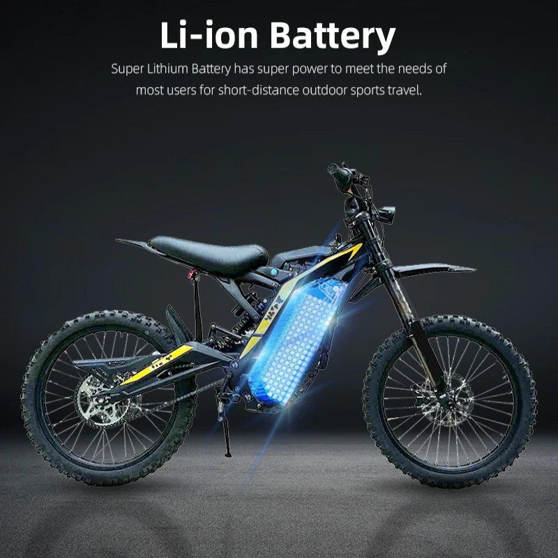 Freego Ebike 8000W 72V 30AH N1 Electric Motorcycle 19Inch MTB Tires Electric Dirt Bike with LCD Display AXSSIBLZ