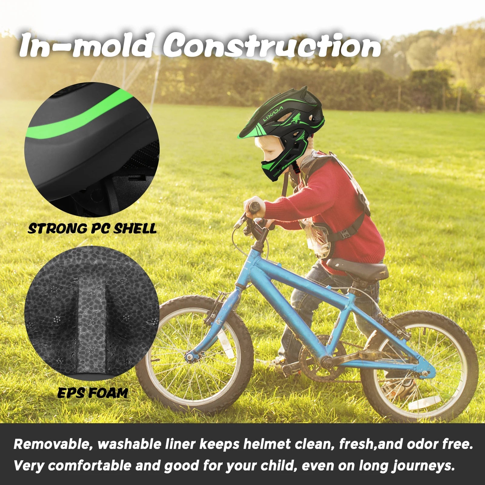 Kids Bicycle Helmet Child Sports Safety Cycling Protection Full Face Helmet Bike Roller Skating Helmet Guard for Cycling Scooter AXSSIBLZ