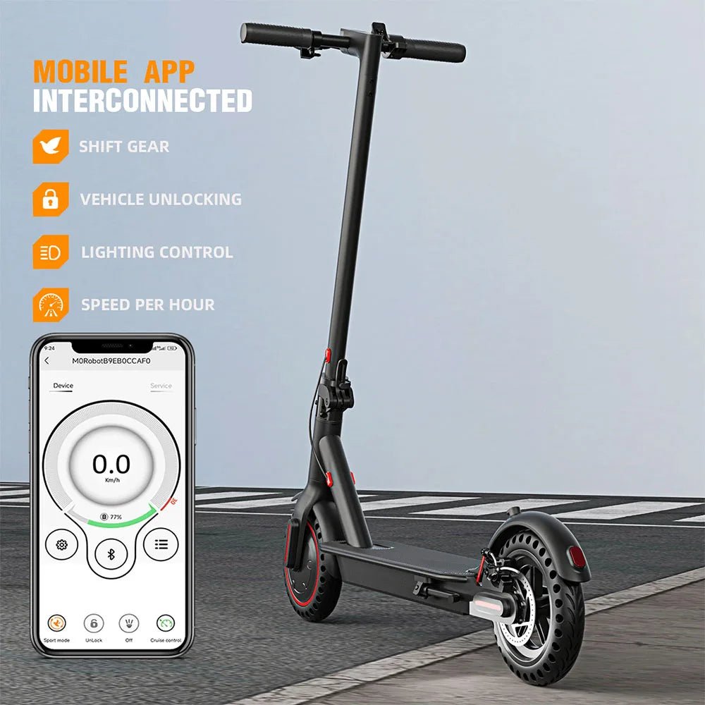 350W Foldable Electric Scooter for Adults Teens,Explosion-proof Tires,Dual Brake System,Lightweight APP Support E-scooter AXSSIBLZ