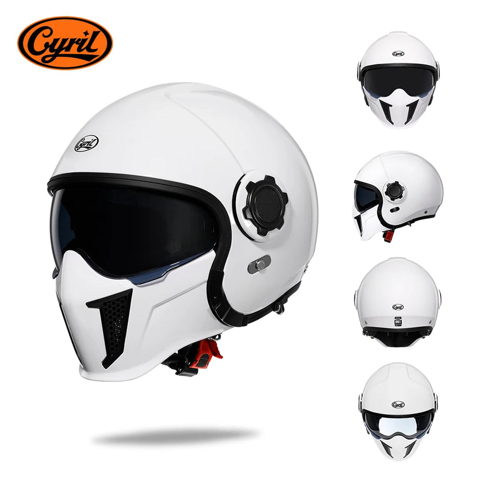 Motorcycle Helmet Full Face Open Face Helmet Modular Helmets Double Lens Quick Release Buckle Men Women CYRIL OP12A Cascos Moto AXSSIBLZ