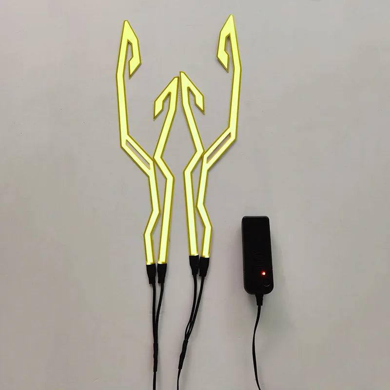 Cycling Motorcycle Helmet LED Cold Light Self-adhesive Reflective Luminous Sticker Strip Modified Waterproof Decoration AXSSIBLZ