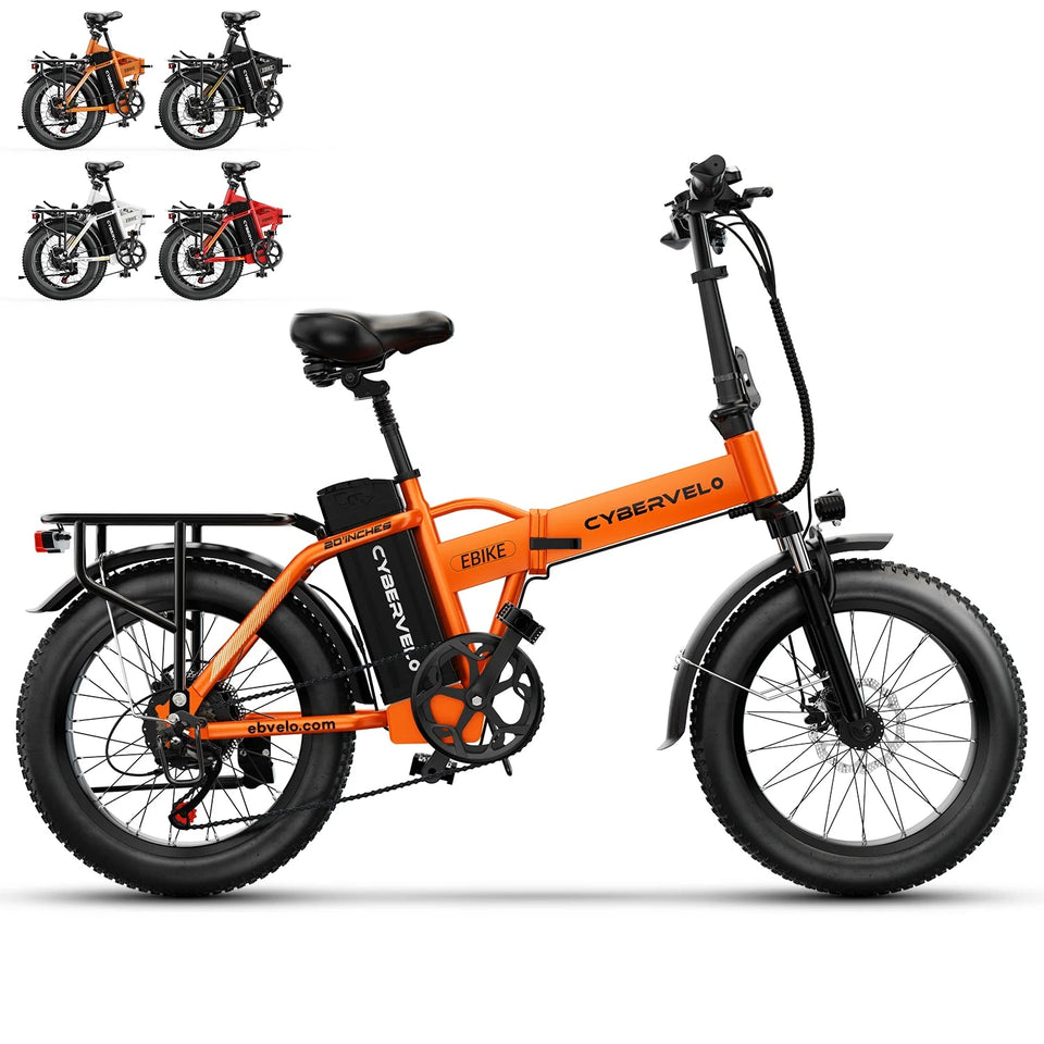 1000W Folding Electric Bike, 48V 20AH Large Removable Battery E Bike, 30+MPH, 80 Miles Max Range, 20" Fat Tire Electric Bike for AXSSIBLZ