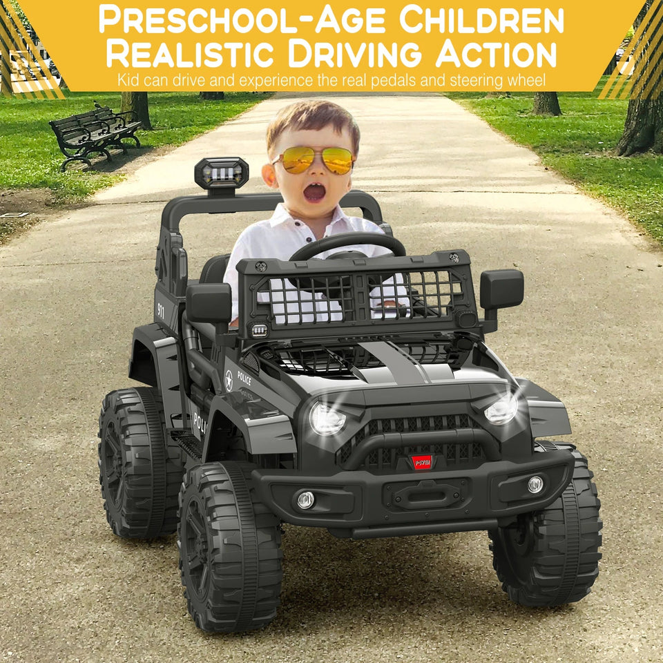 12V Kids Ride On Truck Car With Parent Remote Control, Kids Motorized Vehicles, Spring Suspension, LED Lights, Wireless Music AXSSIBLZ