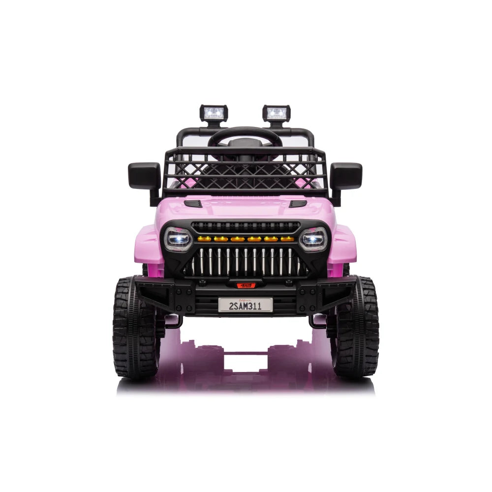 Kids Ride on Truck Car, 12V Ride on Toy Electric Cars for Kids w/ Remote, Bluetooth,pink AXSSIBLZ