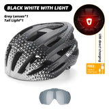 WEST BIKING Integrated Ultralight Bike Helmet With Taillight Goggle Men Women Cycling Safety Hat MTB Road Bike Motorcycle Helmet AXSSIBLZ