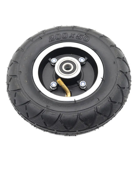 8 Inch Electric Scooter Wheel 200x50 Pneumatic Inner and Outer Tire Aluminum Alloy 10mm Hub with 6200 Bearing AXSSIBLZ