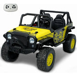 24V 5AH 2 Seater Power Wheels 4WD Kids' Electric Vehicles UTV Ride On Car Spring Absorbers, Wireless Bluetooth (Bright Yellow) AXSSIBLZ