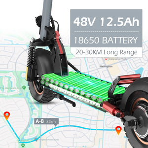 Scooters Electric 800W Peak Power 48V12.5AH Battery City Transportation Electric Scooter 10-inch All-terrain Tire Fold EScooters AXSSIBLZ