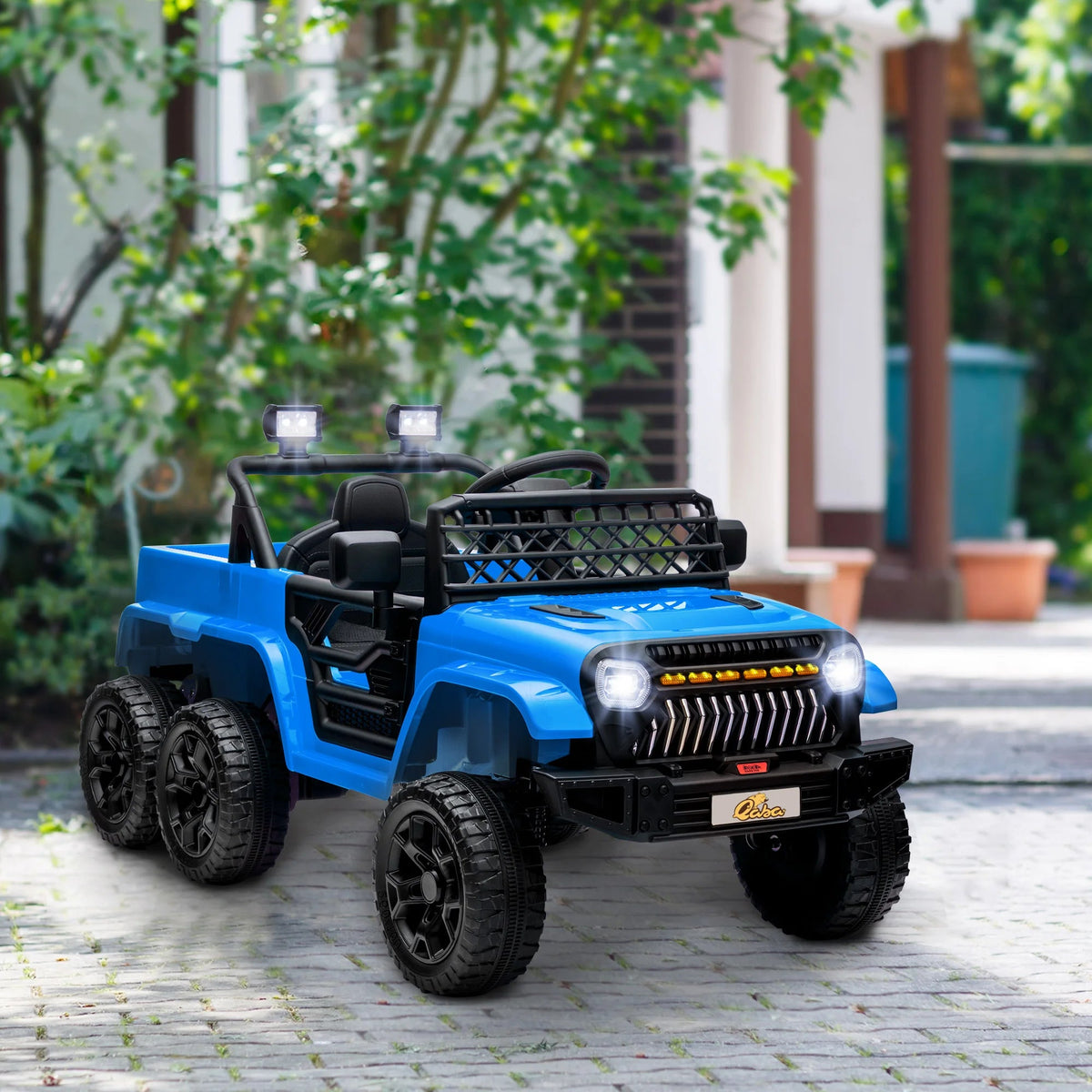 12V Kids Electric Car W/ 2Wd/4Wd Switchable, Remote Control Light Blue AXSSIBLZ