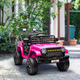 12V Ride on Truck W/ Spring Suspension, Remote, Pink AXSSIBLZ