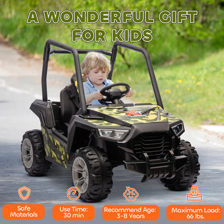 12V Kids Electric Car with Parent Remote Control, Spring Suspension AXSSIBLZ