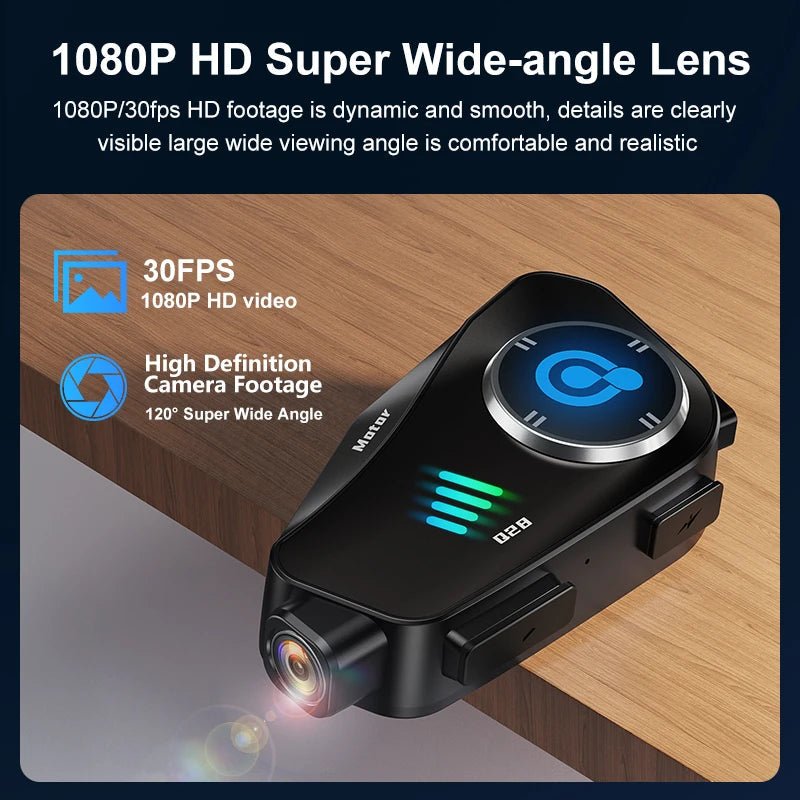 2024 Newest Motorcycle Helmets Bluetooth Headsets 1080P HD Camera Recorder TF Card as gift Waterproof Moto Headphone AXSSIBLZ