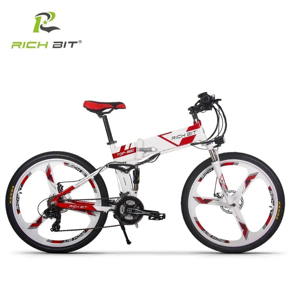 Richbit RT-860 1000WMountain Beach Electric Bike 26 Inch 48V17Ah Lithium Battery High Quality Outdoor Folding Electric Bike AXSSIBLZ