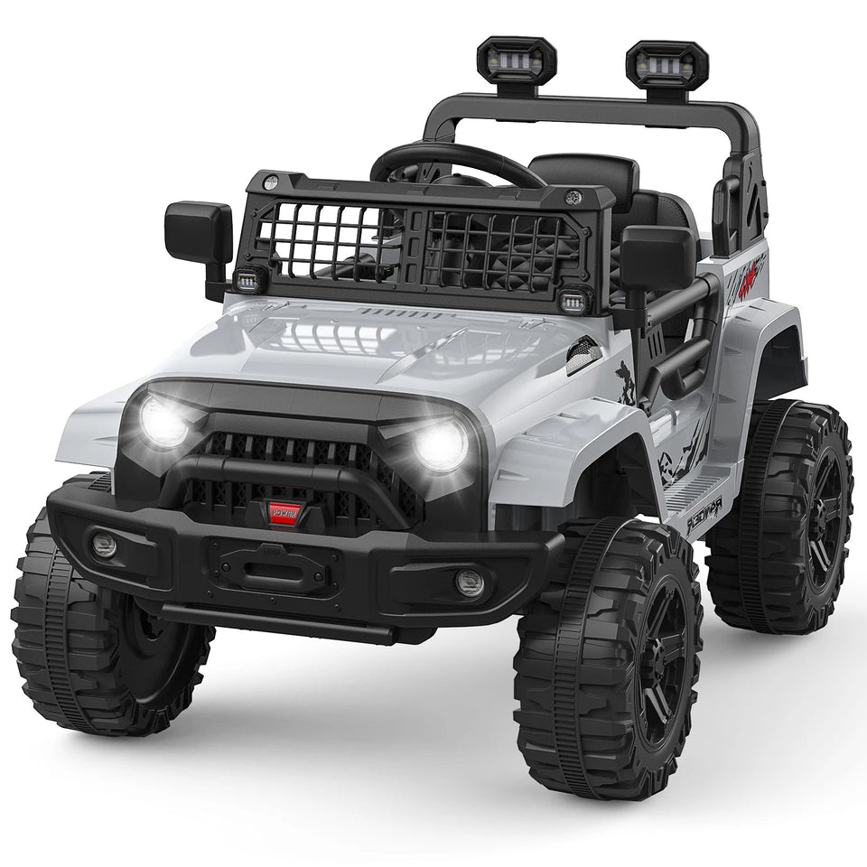 12V Kids Ride On Truck Car With Parent Remote Control, Kids Motorized Vehicles, Spring Suspension, LED Lights, Wireless Music AXSSIBLZ