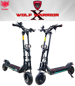 Original Kaabo Wolf Warrior X 10inch 60V 21Ah 60V 28Ah Battery Top speed 70km/h Electric Scooter with Hydraulic Shock Absorption AXSSIBLZ