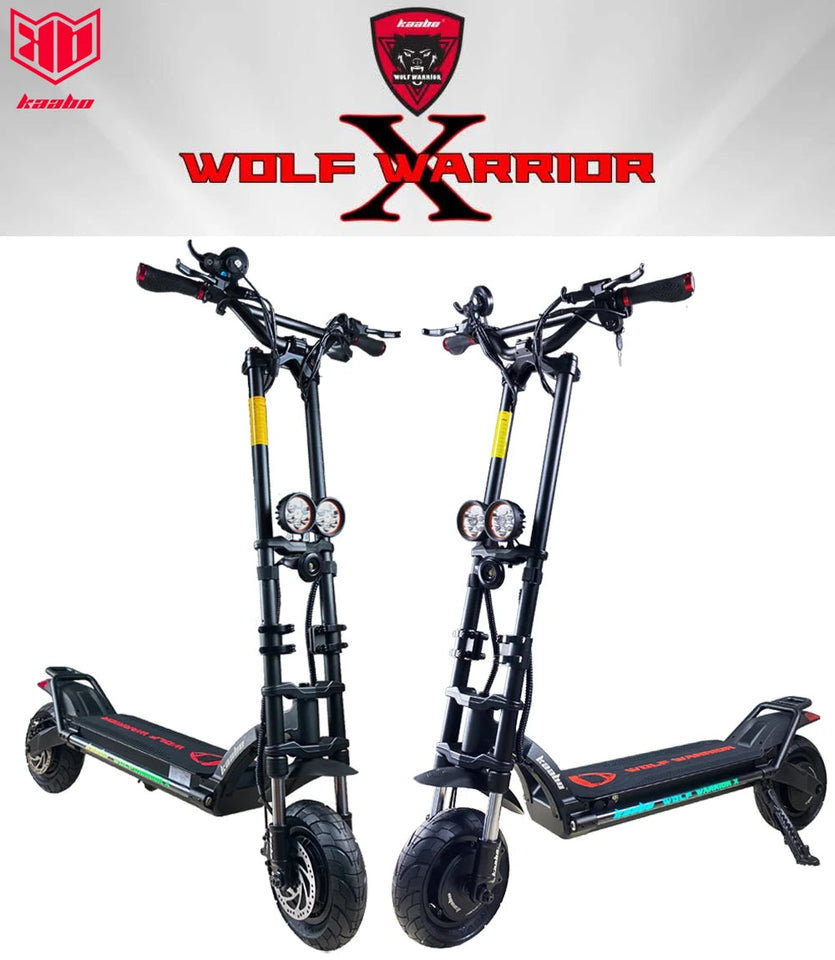 Original Kaabo Wolf Warrior X 10inch 60V 21Ah 60V 28Ah Battery Top speed 70km/h Electric Scooter with Hydraulic Shock Absorption AXSSIBLZ