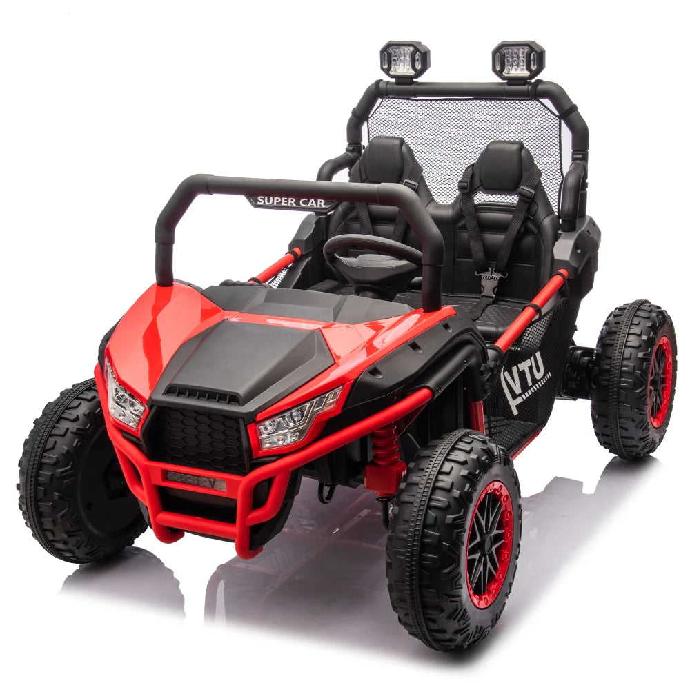 24V Two-seater Kids Ride On UTV W/Parents Control,400W Super Power,Four-wheel suspension,LED Light with Rear searchlight AXSSIBLZ