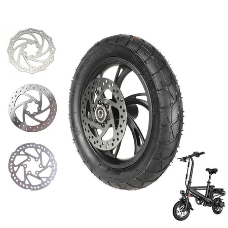 Electric Scooter 12 Inch Front Wheel 12 1/2X2 1/4 Tire Inner Tube Aluminum Rim With Brake Disc For E-bikes Folding Bicycles Bike AXSSIBLZ