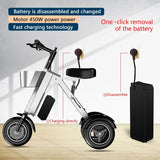 WILLJERDY Folding Electric Tricycle Mini Portable Adults Electric Scooter Small Elderly Mobility Electric Folding Bike AXSSIBLZ