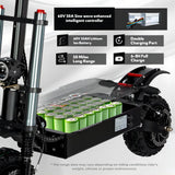 TOURSOR E5B Electric Scooter Adults, 60V 40AH 6000W Dual Power Motor Top Speed Of 50mph Up to 60 Miles on a Full Charge AXSSIBLZ