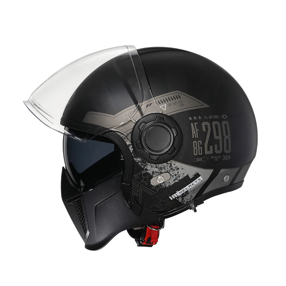 Motorcycle Helmet Full Face Open Face Helmet Modular Helmets Double Lens Quick Release Buckle Men Women CYRIL OP12A Cascos Moto AXSSIBLZ