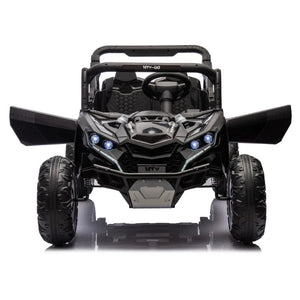 24V Two-Seater Kids Ride On UTV,Anti-collision bar,Storage space,Music,USB,Bluetooth,Volume control,for Kids 3+. AXSSIBLZ