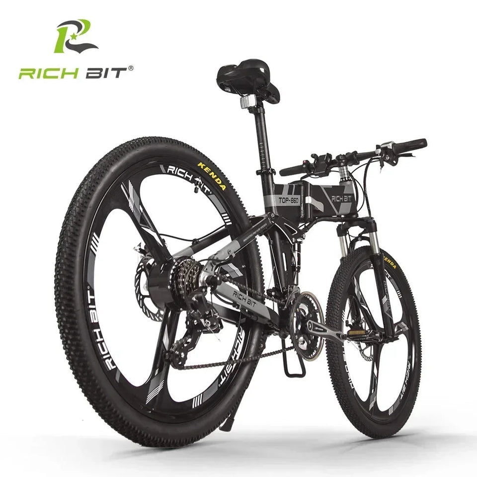 Richbit RT-860 1000WMountain Beach Electric Bike 26 Inch 48V17Ah Lithium Battery High Quality Outdoor Folding Electric Bike AXSSIBLZ