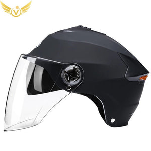 Motorcycle Helmets With Led Lights Moped Helmet Electric Scooter for Men Women With Double Visor Rechargeable Bicycle Light Bike AXSSIBLZ
