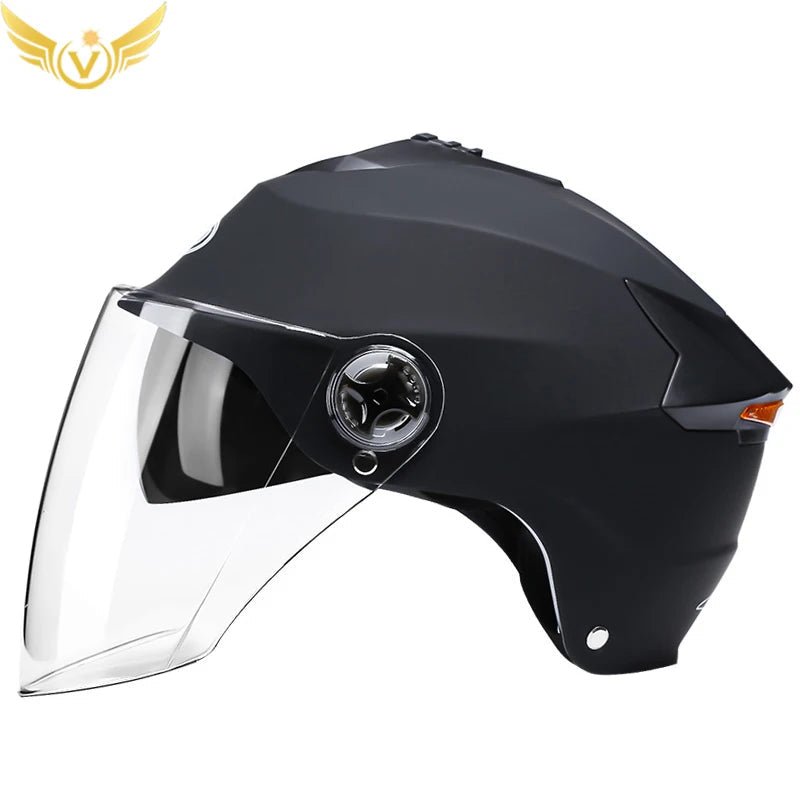 Motorcycle Helmets With Led Lights Moped Helmet Electric Scooter for Men Women With Double Visor Rechargeable Bicycle Light Bike AXSSIBLZ