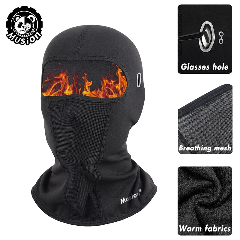 Musion Cycling Helmet Balaclava with Glasses Hole Motorcycle Full Face Mask Sun Protection Ice Silk Biker Headgear Breathable fo AXSSIBLZ