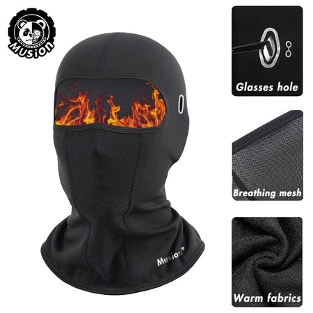 Musion Cycling Helmet Balaclava with Glasses Hole Motorcycle Full Face Mask Sun Protection Ice Silk Biker Headgear Breathable fo AXSSIBLZ