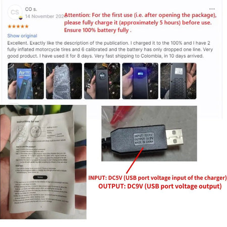 Electric Air Compressor Rechargeable High Precision Car Tyre Inflator LCD Display Portable Air Pump for 12V Motorcycle Bike Ball AXSSIBLZ