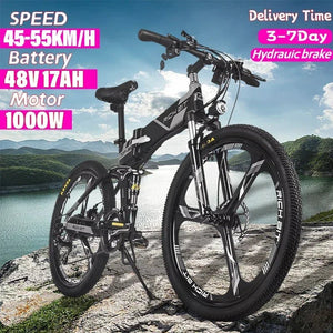 Richbit RT-860 1000WMountain Beach Electric Bike 26 Inch 48V17Ah Lithium Battery High Quality Outdoor Folding Electric Bike AXSSIBLZ