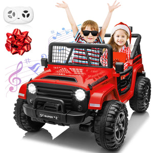 24V Ride on Truck Car w/Remote, XL 2 Seater Outdoor Toys 4WD/2WD Switchable, 4x200W Motor Power Four Wheels, Electric Car for Bi AXSSIBLZ