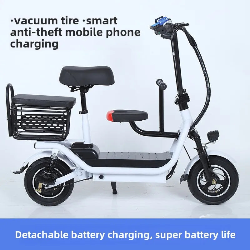 TrioVolt Family-Oriented Lightweight Electric Moped AXSSIBLZ