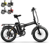 1000W Folding Electric Bike, 48V 20AH Large Removable Battery E Bike, 30+MPH, 80 Miles Max Range, 20" Fat Tire Electric Bike for AXSSIBLZ