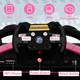 12V Ride On Car for Kids, F1 Racing Electric Vehicle for Toddlers with Remote Control, Battery Powered Motorized Toy with Music, AXSSIBLZ