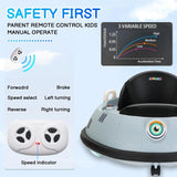 Electric Bumper Car for Kids & Toddlers, 12V Ride On UFO Bumping Toy Car Gifts, Manual and Remote Control, LED Lights, 360 Degre AXSSIBLZ