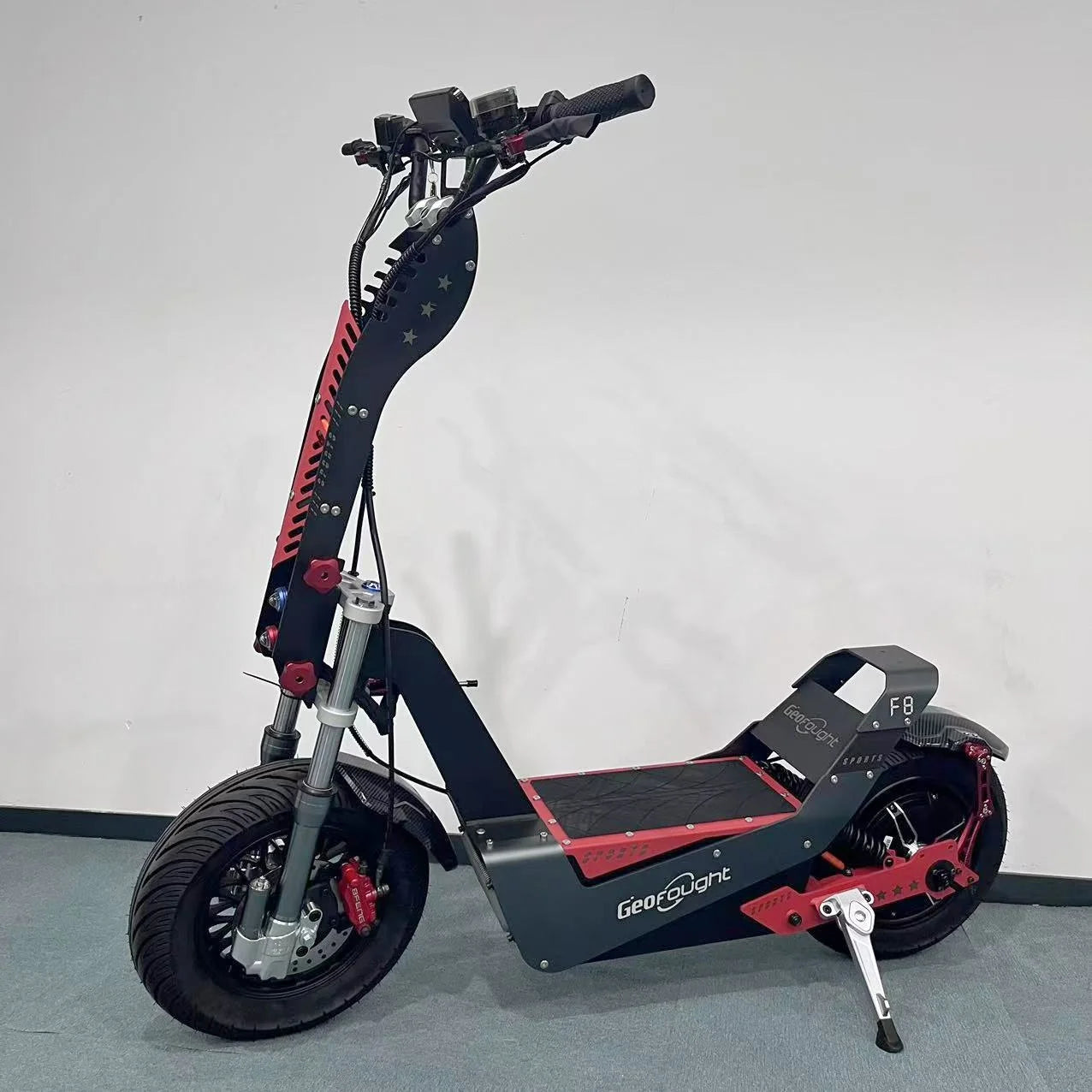 All-Black 72V 15000W Fast Speed 80MPH 120-140KMH Electric Scooter QS Motor Votol Racing Controller Geofought F8 E Scooters AXSSIBLZ