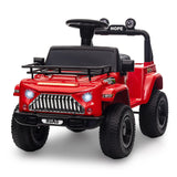 6V Ride On Car Battery Powered Electric Car for Kids with LED Light FM Horn Rear Storage Riding 4 Wheels Toy for Aged 3-6 Years AXSSIBLZ