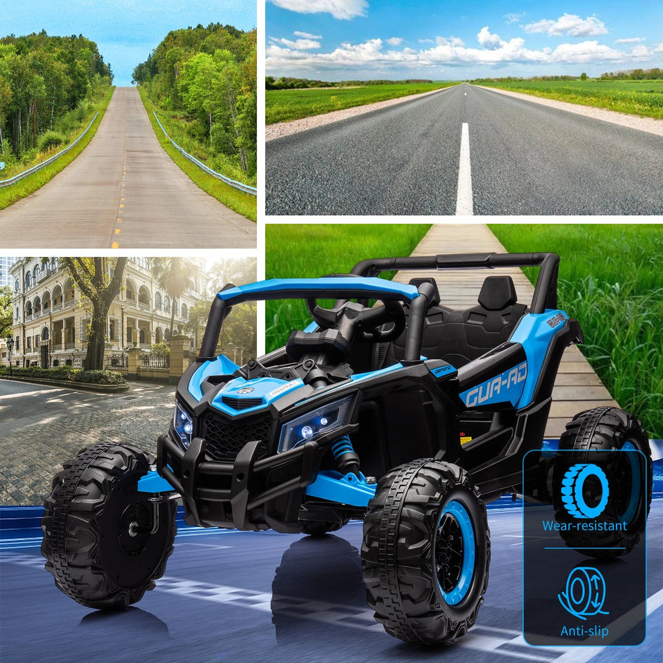 Kids UTV With Remote Control, 24V Ride On Car, Battery Powered Electric Vehicles, Spring Suspension, 200W Motor, Metal Frame AXSSIBLZ