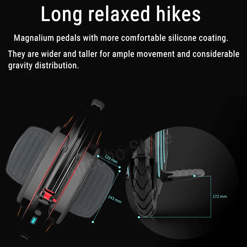 Original INMOTION V10F Self Balance Scooter 84V 960Wh Battery 2000W Motor Unicycle 40km/h Speed with APP Smart Monowheel EUC AXSSIBLZ