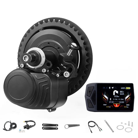 RideBoost 500W 48V Mid Drive Kit – TSDZ2B Dual Clutch E-Bike Conversion with Torque Sensing AXSSIBLZ