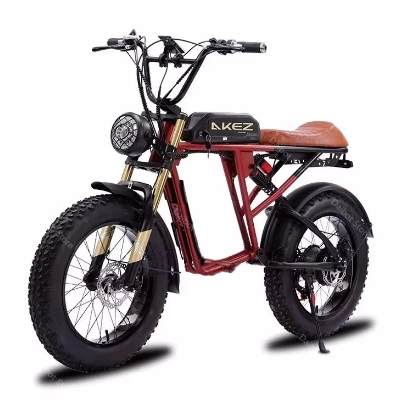 750W Electric Bike - 20-inch, Retro Off-Road, 45 KM/H Speed W/ Removable Battery 45KM/H AXSSIBLZ