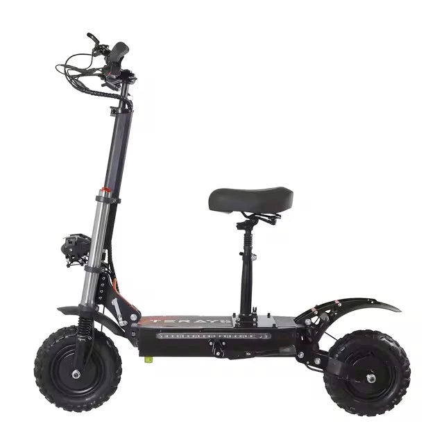 6000W High Power Adult Electric Scooter  Off-Road Commute Foldable 60V 38Ah Large Battery 60 Miles Range 50 Mph Fast E-Scooter AXSSIBLZ