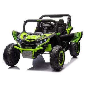 24V Two-Seater Kids Ride On UTV W/Parents Remote Control,Four-Wheel Suspension,Anti-collision bar,Music,Bluetooth for Kids 3+. AXSSIBLZ